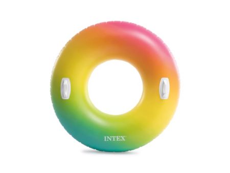 Intex Multicolored Vinyl Inflatable Color Whirl Floating Tube Sale