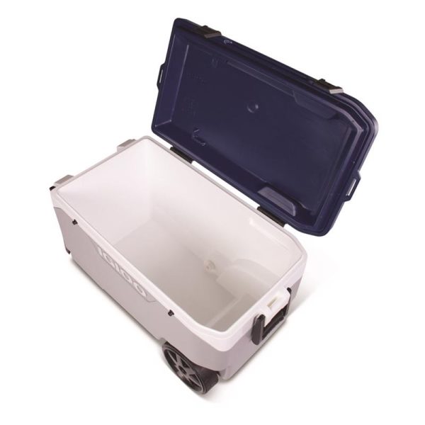 Igloo MaxCold Latitude Blue Gray 90 qt Roller Cooler Online Sale