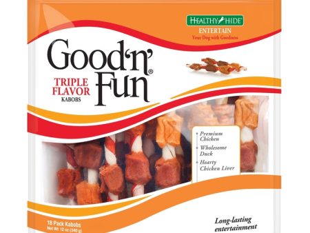 Good  n  Fun All Size Dogs All Ages Rawhide Twists Chicken Duck and Chicken Liver 18 pk Online now