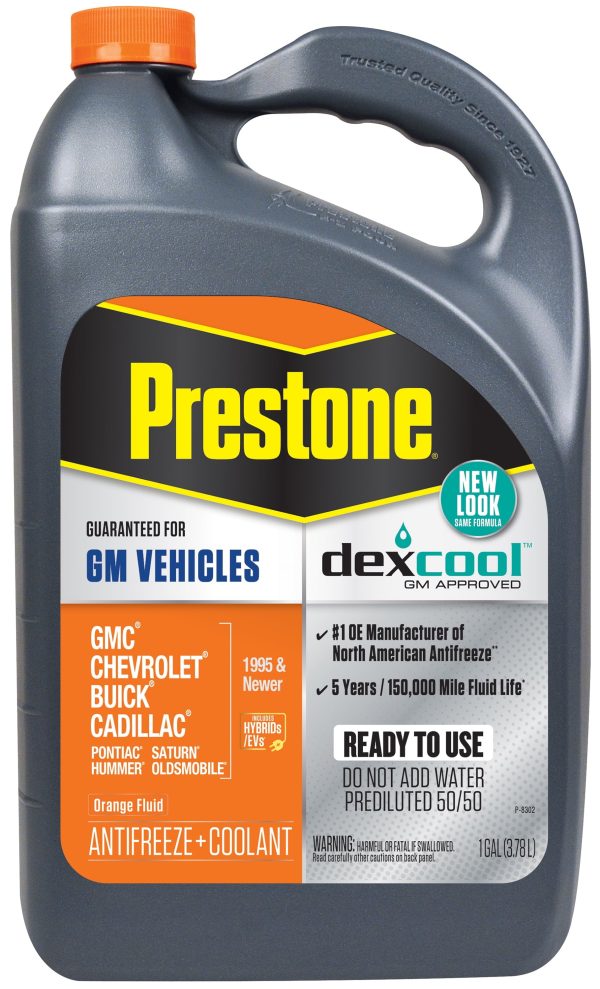 Prestone Dex-Cool Concentrated 50 50 Antifreeze Coolant 1 gal For Sale