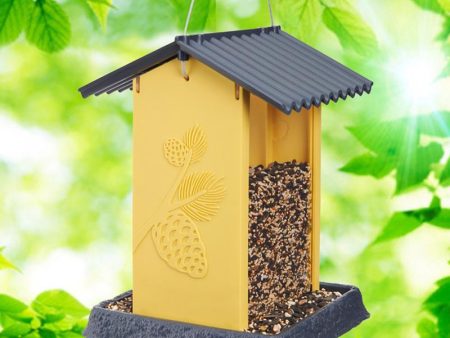 North States Village Wild Bird 4.25 lb Plastic Pinecone Hopper Bird Feeder 4 ports For Cheap