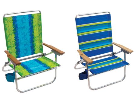 Rio Brands Easy In-Easy Out 4-Position Assorted Beach Folding Chair Online Hot Sale