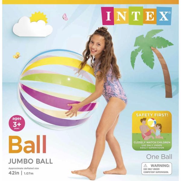 Intex Multicolored Vinyl Inflatable Jumbo Beach Ball Cheap