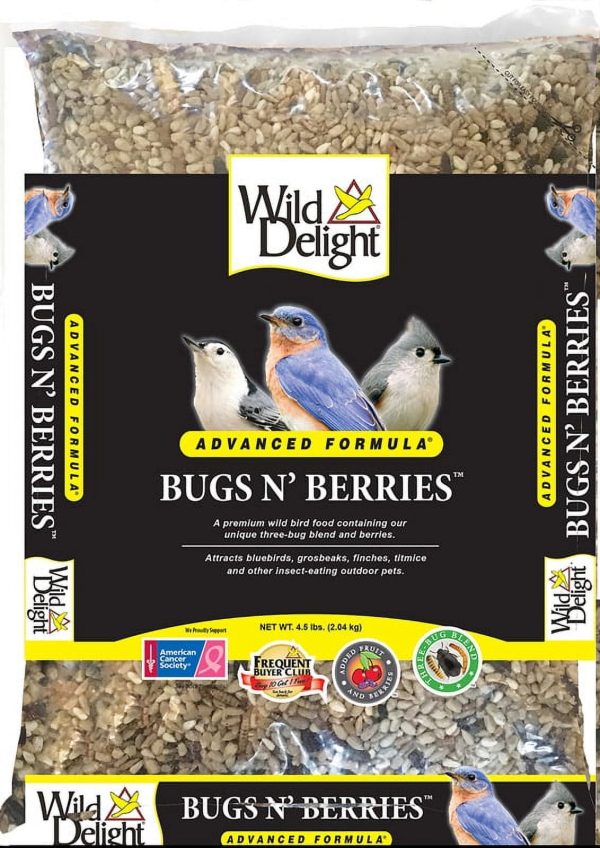 Wild Delight Bugs N  Berries Assorted Species Safflower Seeds Wild Bird Food 4.5 lb For Discount