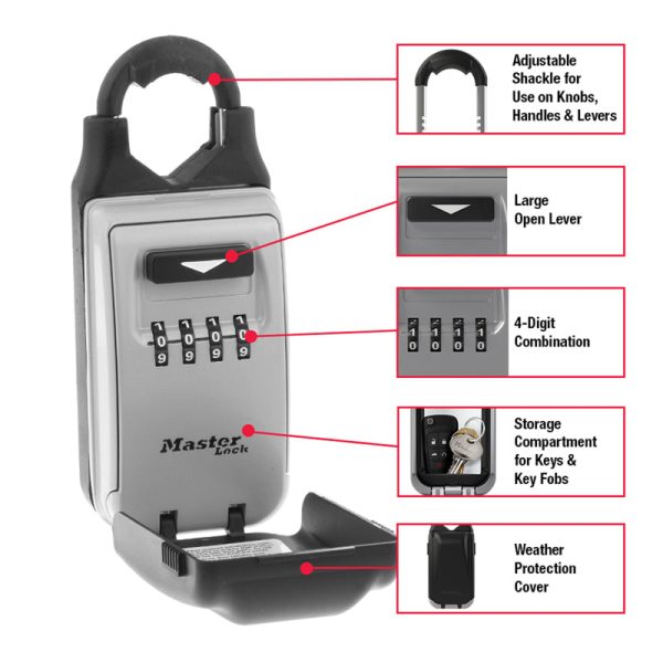 Master Lock 2-7 8 in. W Metal 4-Dial Combination Lock Box Discount