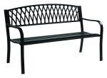 Living Accents Black Cast Iron Grass Back Park Bench 33.46 in. H X 50 in. L X 23.62 in. D Supply