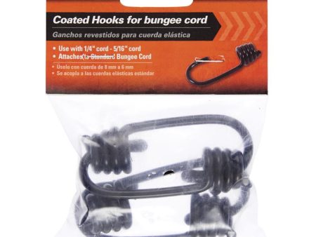 Keeper Black Bungee Cord Hooks 3 in. L X 1 4 to 5 16 in. 4 pk Sale