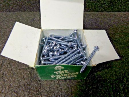 (100)#10 x 2  Zinc-Plated Case Hardened Steel Sheet Metal  Pan Head SCREW, (183811391012-NBT13) Cheap